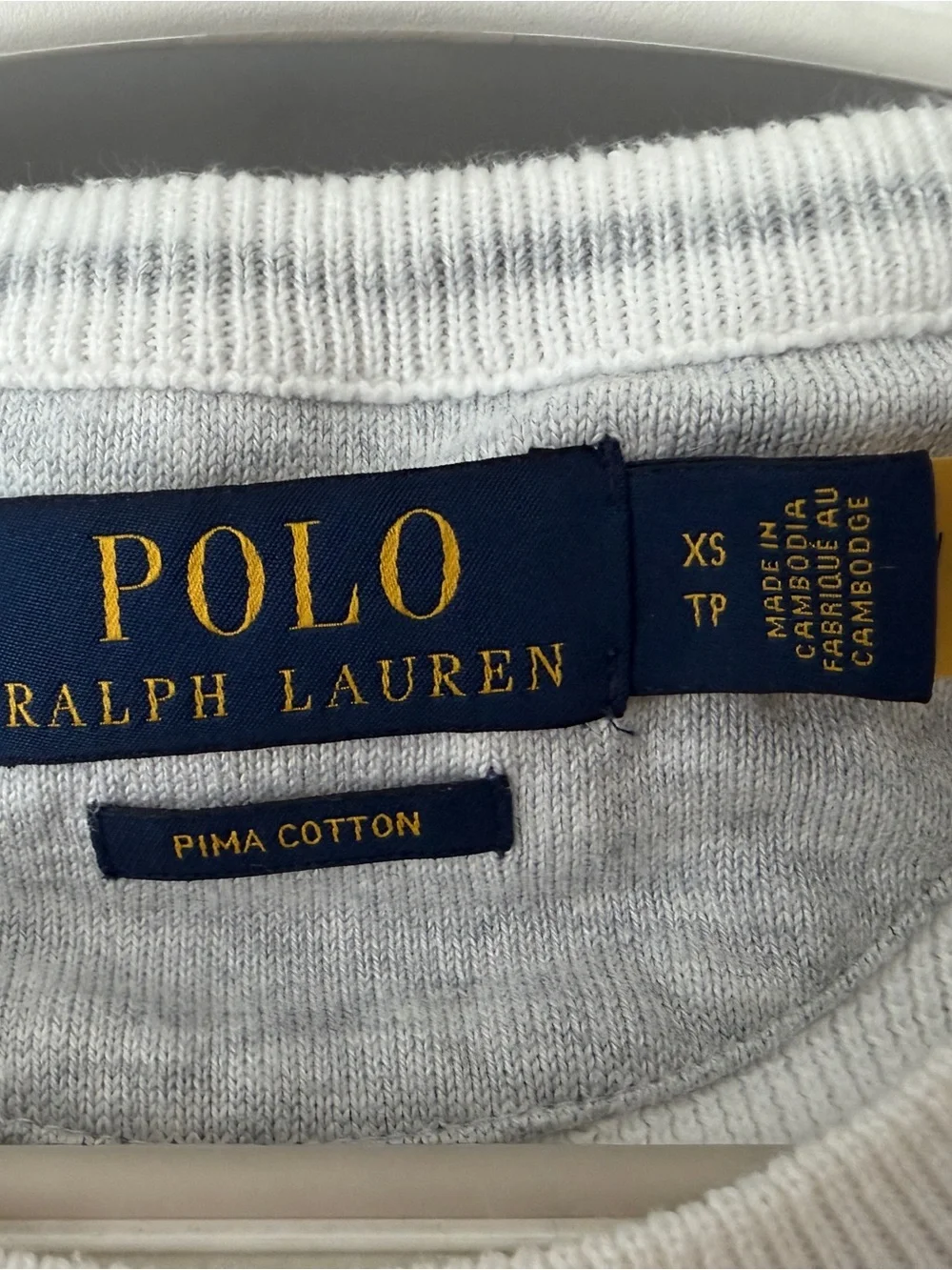Polo by Ralph Lauren White Mesh-Knit Cotton Crewneck Sweater XS Men